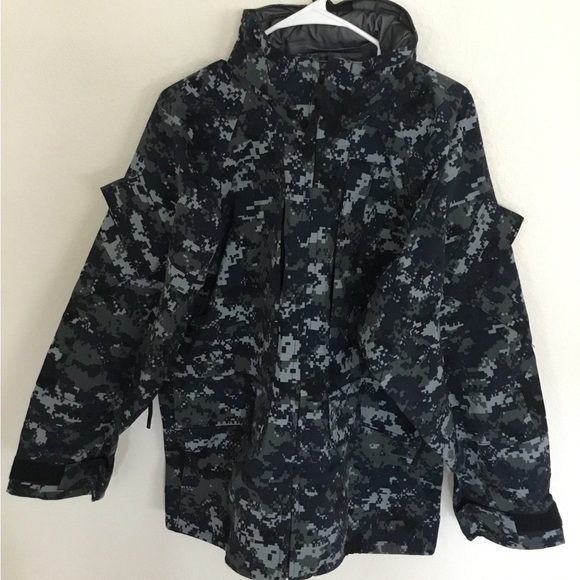 US navy nwu type I blue digital parka size medium short
